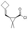 Cyclopropanecarbonyl chloride, 3-(cyclobutylidenemethyl)-2,2-dimethyl-, (1R-cis)- (9CI) Struktur