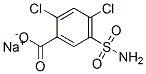 5-(Aminosulfonyl)-2,4-dichlorobenzoic acid sodium salt Struktur