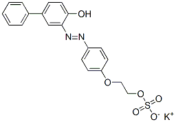 potassium 2-[4-[(4-hydroxybiphenyl-3-yl)azo]phenoxy]ethyl sulphate  Struktur