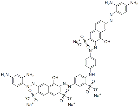 sodium 6-[(2,4-diaminophenyl)azo]-3-[[4-[[4-[[7-[(2,4-diaminophenyl)azo]-1-hydroxy-3-sulpho-2-naphthyl]azo]phenyl]amino]-3-sulphophenyl]azo]-4-hydroxynaphthalene-2,7-disulphonate Struktur