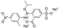 disodium 2-[1-(1-methylethyl)-3-(2-methyl-4-nitrophenyl)triazen-2-yl]-5-sulphonatobenzoate Struktur