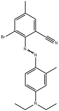 3-bromo-2-[[4-(diethylamino)-o-tolyl]azo]-5-methylbenzonitrile Struktur