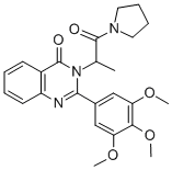 1-(1-Oxo-2-(4-oxo-2-(3,4,5-trimethoxyphenyl)-3(4H)-quinazolinyl)propyl )pyrrolidine Struktur