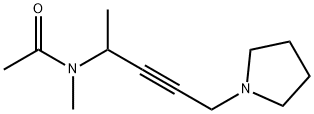 N-methyl-N-(1-methyl-4-pyrrolidino-2-butynyl)acetamide Struktur