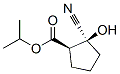 Cyclopentanecarboxylic acid, 2-cyano-2-hydroxy-, 1-methylethyl ester, (1R,2S)- (9CI) Struktur