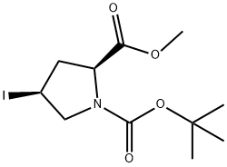 N-BOC-TRANS-4-IODO-L-PROLINE METHYL ESTER Struktur