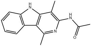 Acetamide, N-(1,4-dimethyl-5H-pyrido(4,3-b)indol-3-yl)- Struktur