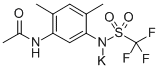 potassium N-[2,4-dimethyl-5-(trifluoromethylsulfonylamino)phenyl]ethan imidate Struktur