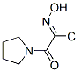 1-Pyrrolidineethanimidoyl chloride, N-hydroxy-alpha-oxo- (9CI) Struktur