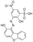 2-hydroxy-3-[(2-hydroxy-1-dibenzofuryl)azo]-5-nitrobenzenesulphonic acid Struktur