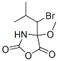 2,5-Oxazolidinedione,  4-(1-bromo-2-methylpropyl)-4-methoxy- Struktur