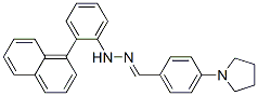 4-(1-pyrrolidinyl)benzaldehyde 2-naphthylphenylhydrazone Struktur