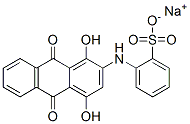 sodium [(9,10-dihydro-1,4-dihydroxy-9,10-dioxo-2-anthryl)amino]benzenesulphonate Struktur