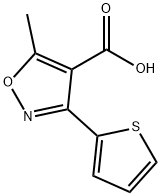 5-methyl-3-(2-thienyl)isoxazole-4-carboxylic acid Struktur