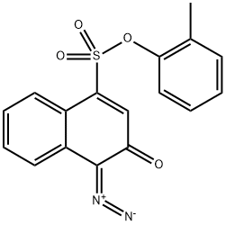 o-tolyl 4-diazo-3,4-dihydro-2-oxonaphthalene-1-sulphonate Struktur