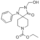 ETHYL 3-(HYDROXYMETHYL)-4-OXO-1-PHENYL-1,3,8-TRIAZASPIRO[4,5]DECANE-8-CARBOXYLATE Struktur