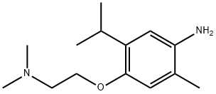 4-[2-(DIMETHYLAMINO)ETHOXY]-2-METHYL-5-(1-METHYLETHYL)-BENZENAMINE, DIHYDROCHLORIDE Struktur