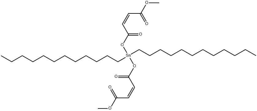 methyl (Z,Z)-8,8-didodecyl-3,6,10-trioxo-2,7,9-trioxa-8-stannatrideca-4,11-dien-13-oate  Struktur