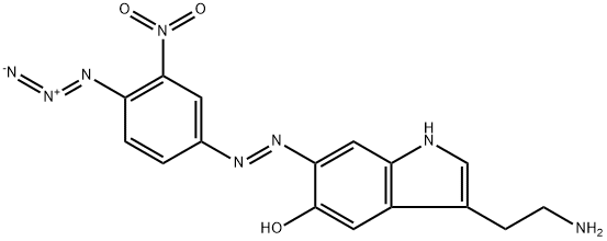 4-azido-3-nitrophenyl-azo-(5-hydroxytryptamine) Struktur