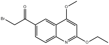 2-broMo-1-(2-ethoxy-4-Methoxyquinolin-6-yl)ethanone Struktur