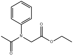 ethyl N-acetyl-N-phenylglycinate Struktur