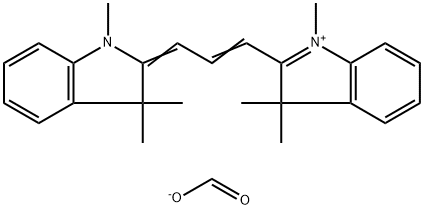 2-[3-(1,3-dihydro-1,3,3-trimethyl-2H-indol-2-ylidene)prop-1-enyl]-1,3,3-trimethyl-3H-indolium formate Struktur