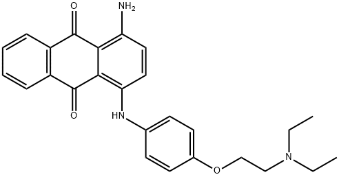 1-amino-4-[4-[(2-diethylamino)ethoxy]phenylamino]anthraquinone Struktur