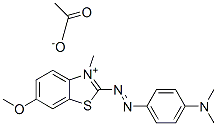 2-[[4-(dimethylamino)phenyl]azo]-6-methoxy-3-methylbenzothiazolium acetate  Struktur