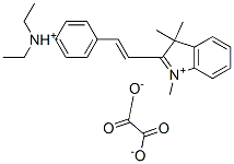 2-[2-[4-(diethylammonio)phenyl]vinyl]-1,3,3-trimethyl-3H-indolium oxalate Struktur