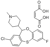 8-Chloro-2-fluoro-6-(1-methyl-4-piperidyl)-6H-dibenz(b,e)-1,4-oxathiep in hydrogen maleate Struktur