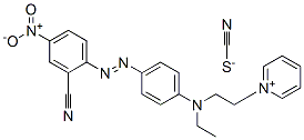 1-[2-[[4-[(2-cyano-4-nitrophenyl)azo]phenyl]ethylamino]ethyl]pyridinium thiocyanate Struktur