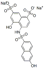 5-hydroxy-4-[[(6-hydroxy-2-naphthyl)sulphonyl]amino]naphthalene-1,7-disulphonic acid, sodium salt Struktur