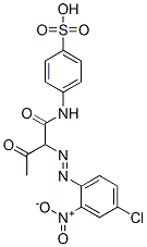 4-[[2-[(4-chloro-2-nitrophenyl)azo]-1,3-dioxobutyl]amino]benzenesulphonic acid Struktur