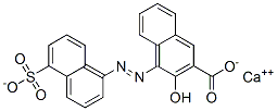 calcium 3-hydroxy-4-[(5-sulphonato-1-naphthyl)azo]-2-naphthoate Struktur