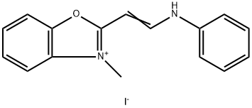 3-methyl-2-[2-(phenylamino)vinyl]benzoxazolium iodide Struktur