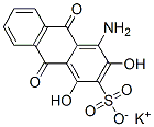 potassium 4-amino-9,10-dihydro-1,3-dihydroxy-9,10-dioxoanthracene-2-sulphonate Struktur