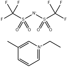 1-ETHYL-3-METHYLPYRIDINIUM BIS(TRIFLUOROMETHANESULFONYL)IMIDE Struktur