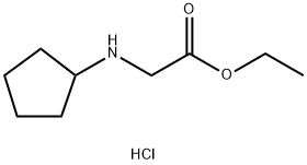 N-CYCLOPENTYL-AMINO-ACETIC ACID ETHYL ESTER HCL Struktur