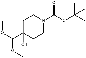 1-Boc-4-diMethoxyMethyl-4-hydroxypiperidine Struktur