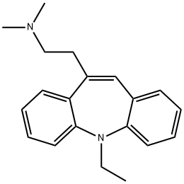 10-[2-(Dimethylamino)ethyl]-5-ethyl-5H-dibenz[b,f]azepine Struktur