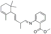 methyl 2-[[2-methyl-4-(2,6,6-trimethyl-2-cyclohexen-1-yl)-3-butenylidene]amino]benzoate  Struktur