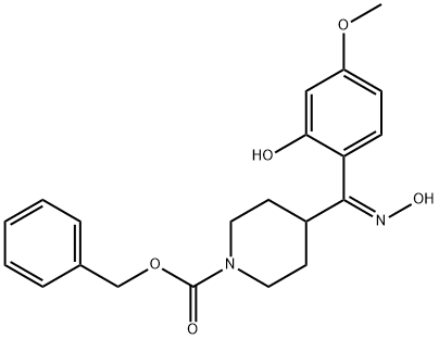 (Z)-2-(5-Methoxy)phenol 4-(N-Benzyloxycarbonyl)piperidinyl-methanone Oxime Struktur