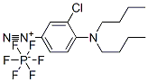 3-chloro-4-(dibutylamino)benzenediazonium hexafluorophosphate(1-)  Struktur