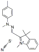 1,3,3-trimethyl-2-[[methyl(p-tolyl)hydrazono]methyl]-3H-indolium thiocyanate Struktur