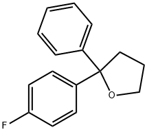 2-(4-fluorophenyl)tetrahydro-2-phenylfuran  Struktur