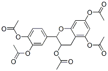 2-[3,4-bis(acetoxy)phenyl]-3,4-dihydro-2H-1-benzopyran-3,5,7-triyl triacetate Struktur