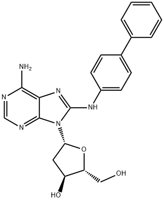 8-((1,1'-Biphenyl)-4-ylamino)-2'-deoxyadenosine Struktur