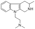 9H-Pyrido(3,4-b)indole, 1,2,3,4-tetrahydro-9-(2-(dimethylamino)ethyl)- 3-methyl- Struktur