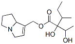 2-Hydroxy-2-(1-hydroxyethyl)-3-methylpentanoic acid [[5,6,7,7a-tetrahydro-3H-pyrrolizin]-1-ylmethyl] ester Struktur