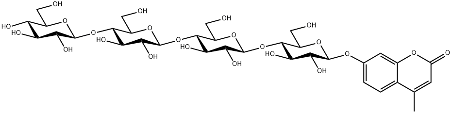 4-METHYLUMBELLIFERYL-§-D-CELLOTETROSIDE Struktur